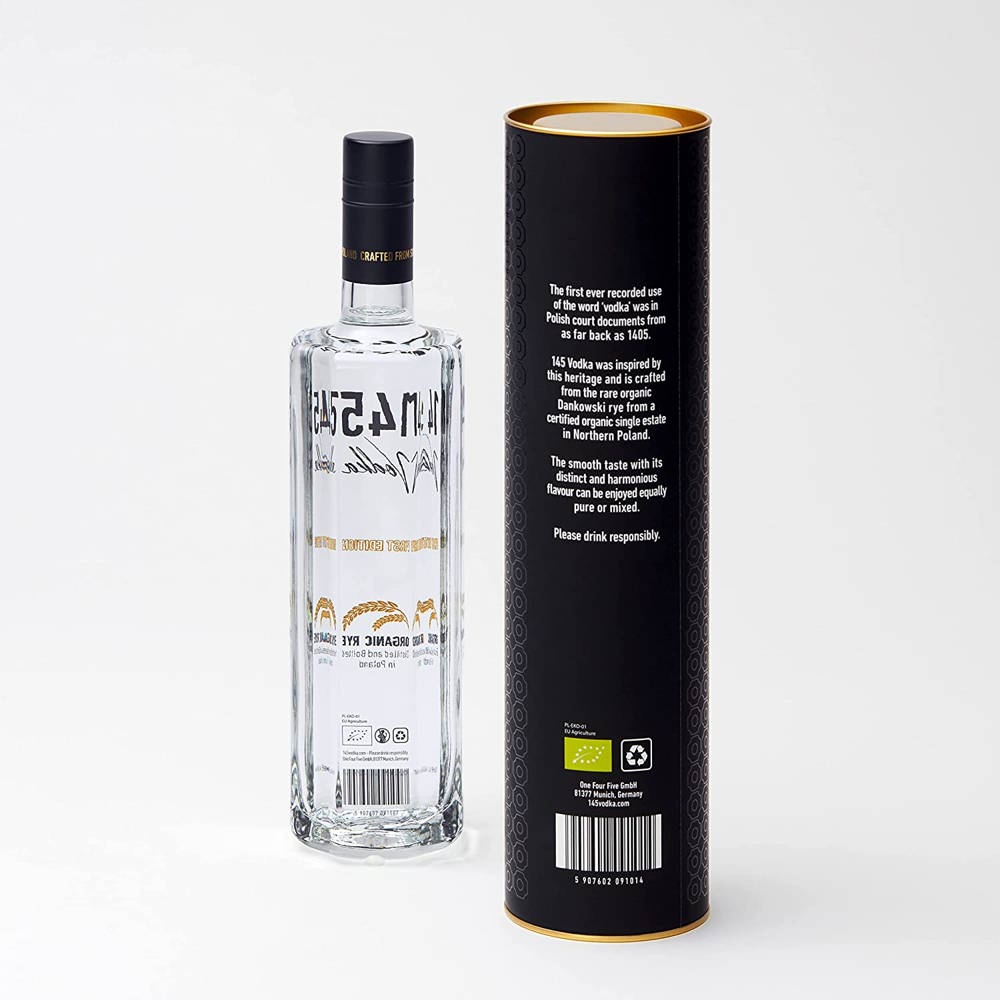 145 Vodka, 700ml Flasche mit Geschenkverpackung